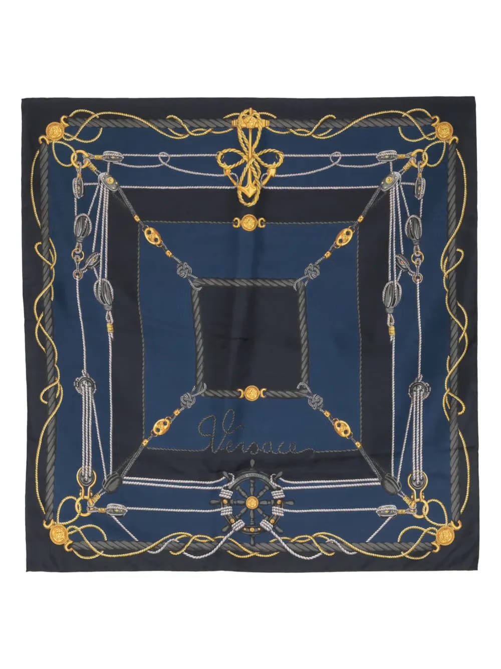 Versace Nautical silk scarf