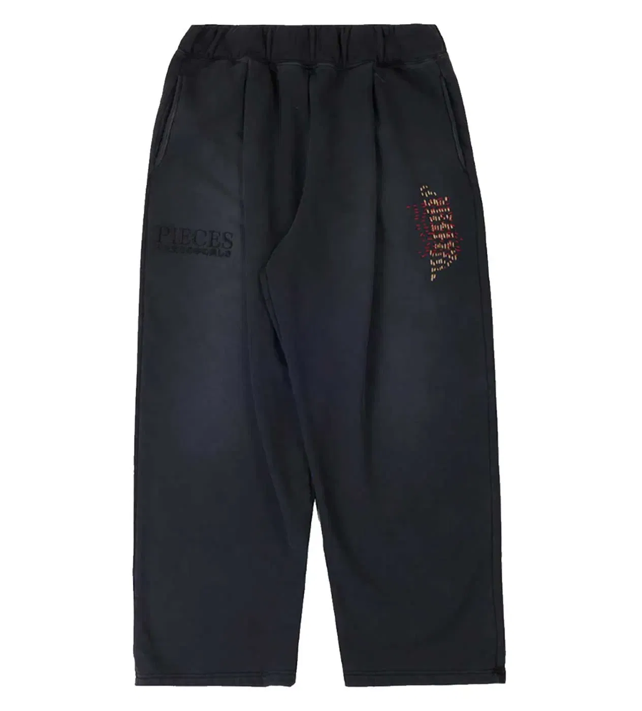 Pieces Repair Pleated Sweatpants Vintage Black
