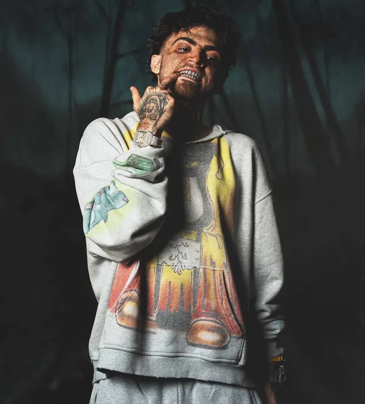 Triple Seven Triple Sevens Vices Hoodie Grey