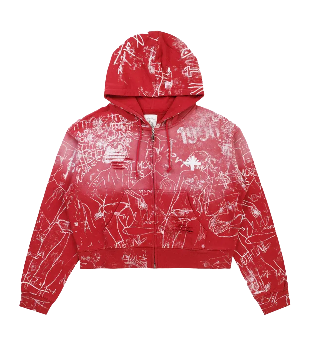 Vertabrae Silo Sketch Hoodie Red