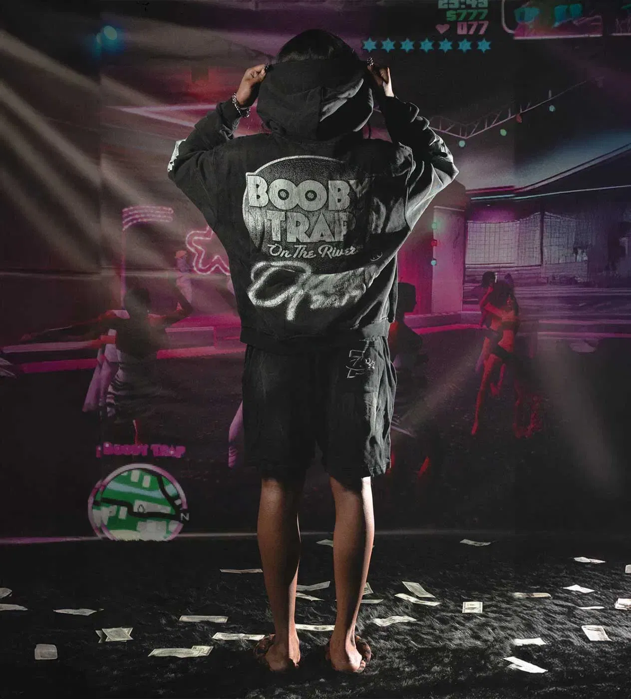 Triple Seven Triple Sevens Trap Logo Hoodie Black