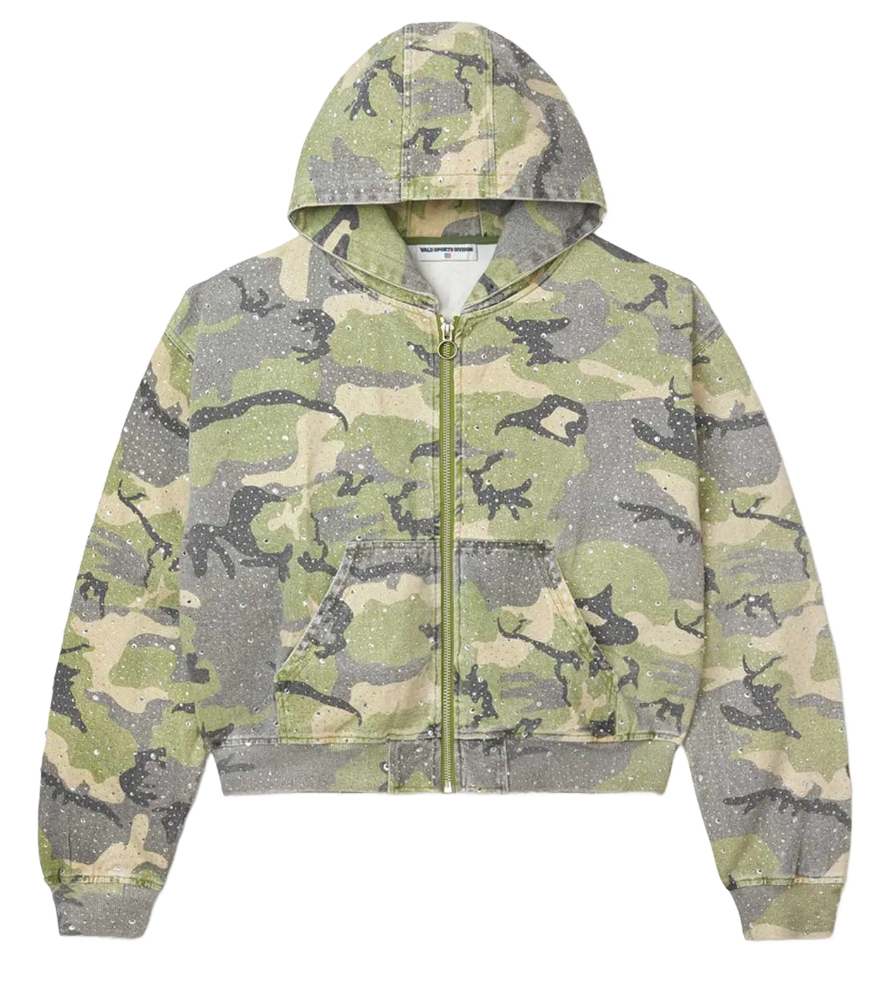 Vale Forever Crystal Camo Work Jacket Green