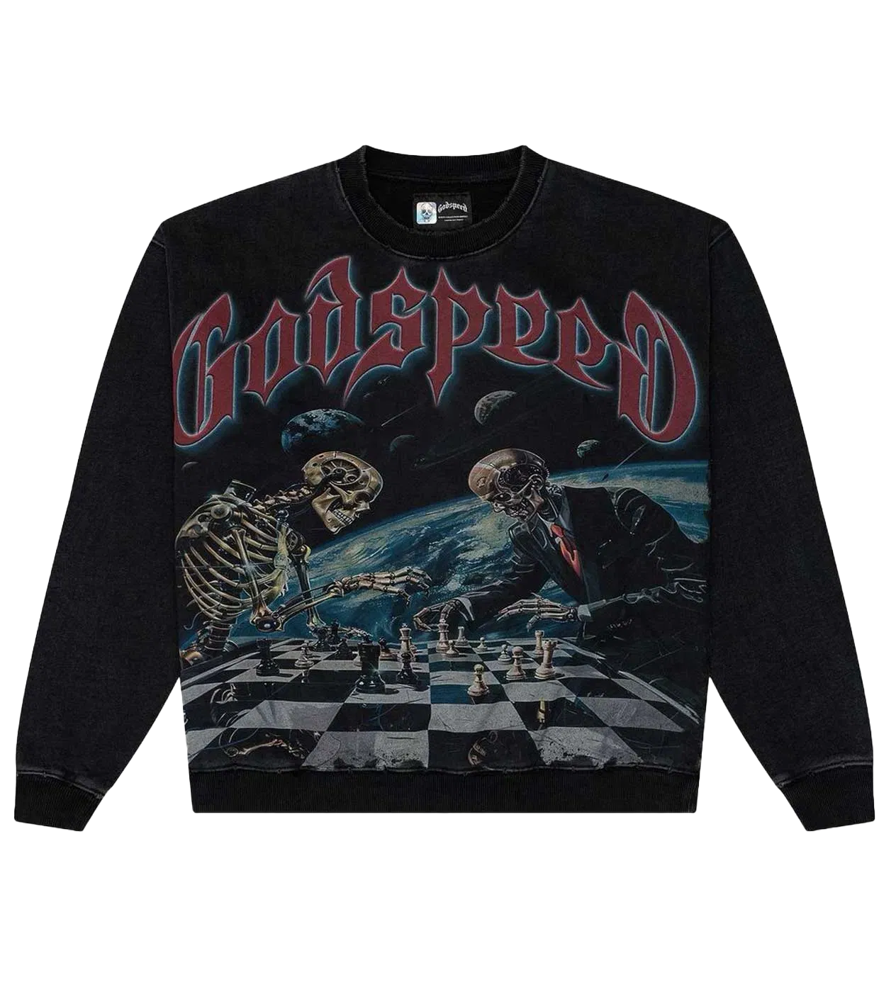 Godspeed Checkmate Sweatshirt Washed Black