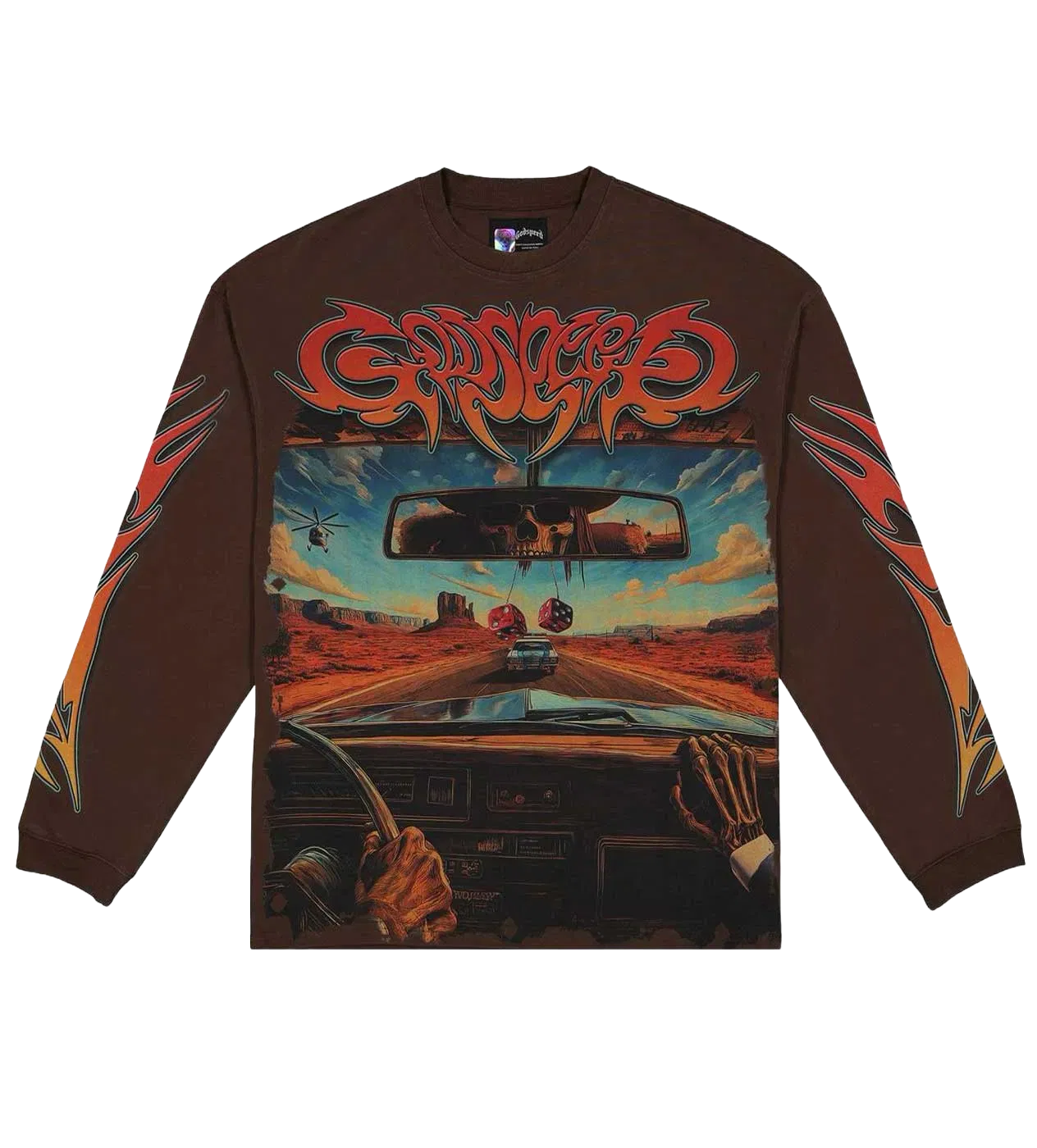 Godspeed On The Run L/S Tee Mocha Brown
