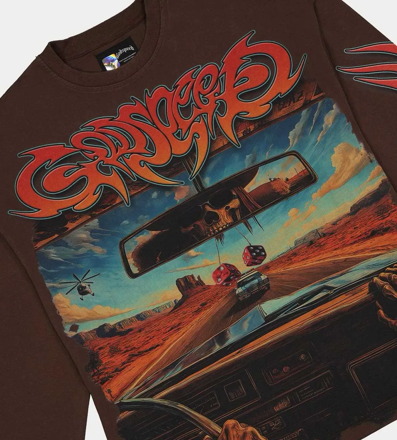 Godspeed On The Run L/S Tee Mocha Brown