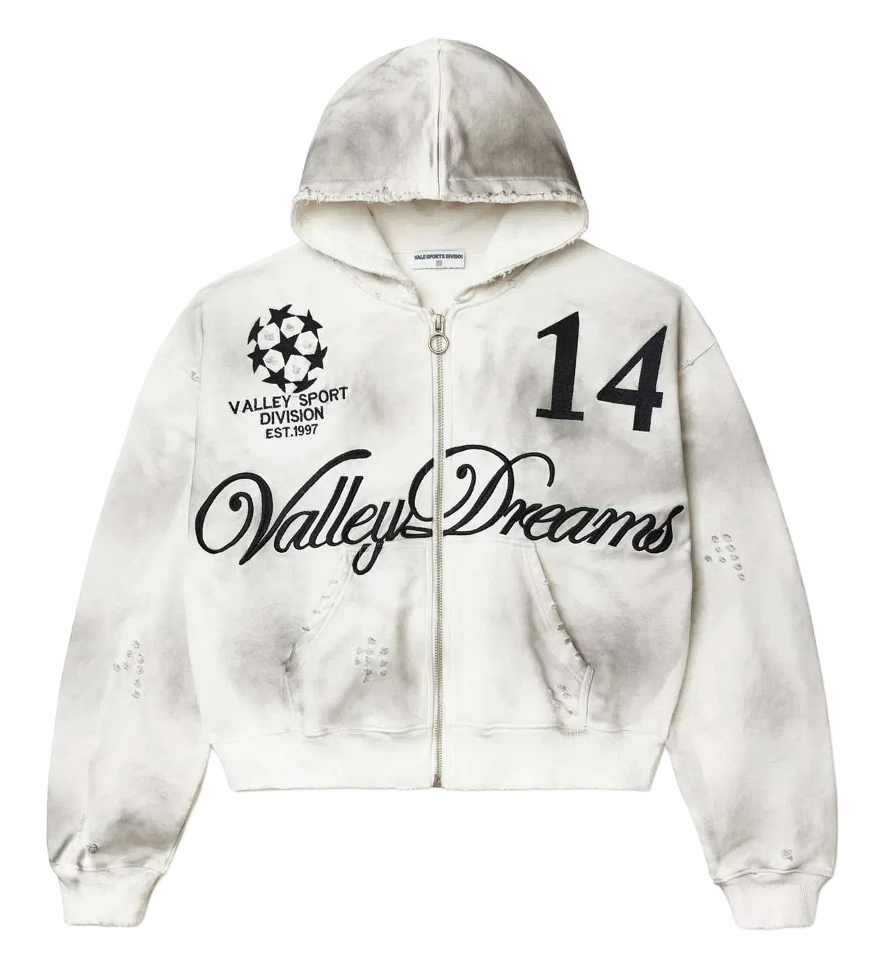 Vale Forever Oreo 14 Zip Up Hoodie White