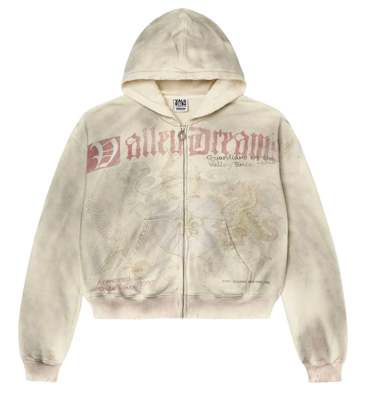 Vale Forever Guardian Zip Up Hoodie Cream