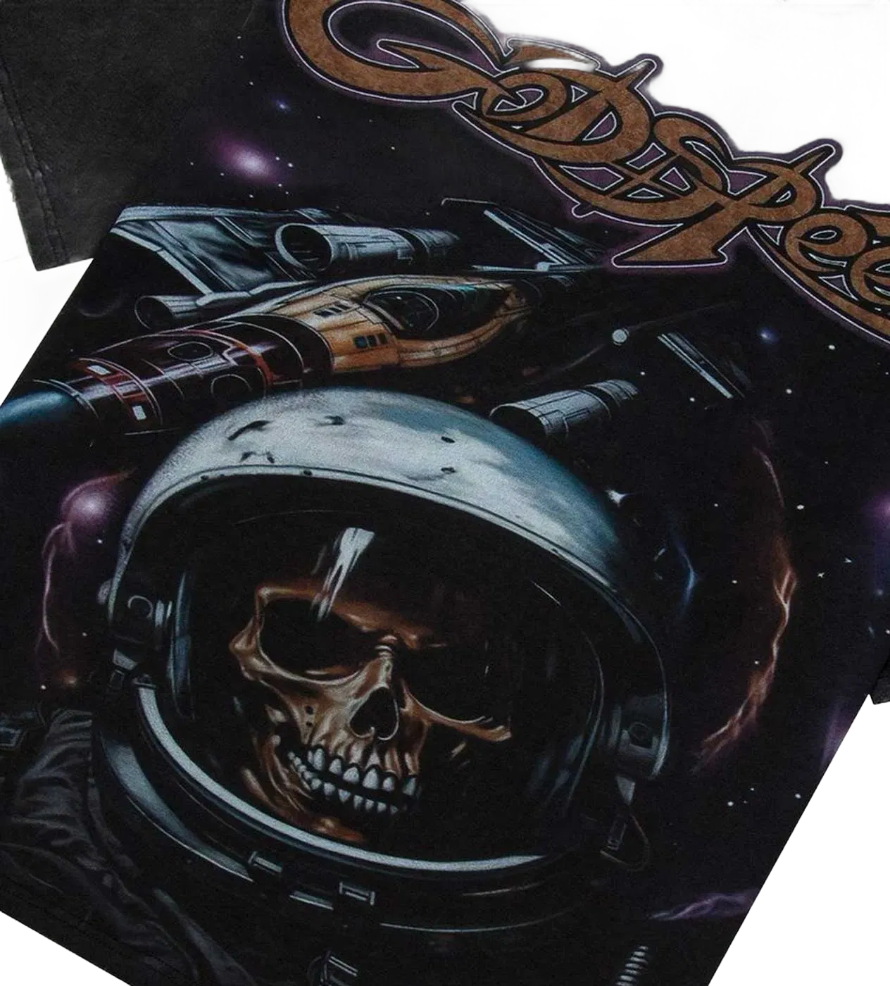 Godspeed Space Traveler Layered Tee Black