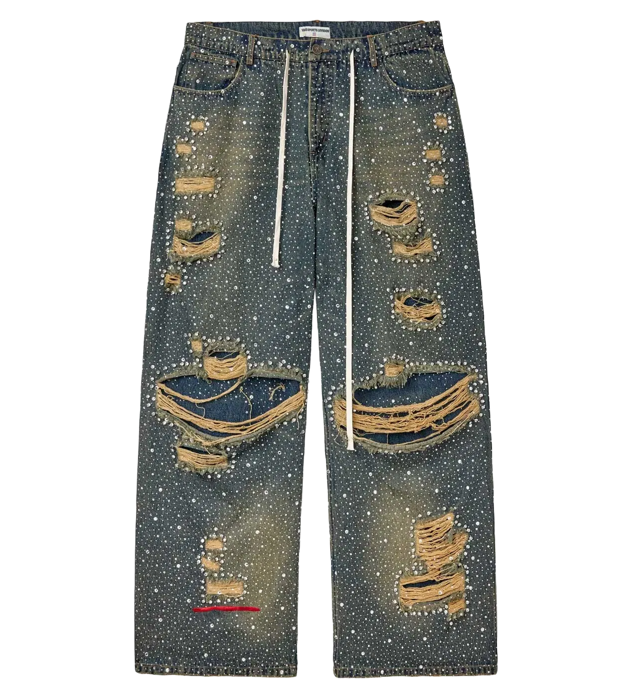 Vale Forever Iced Out Denim Pants Blue