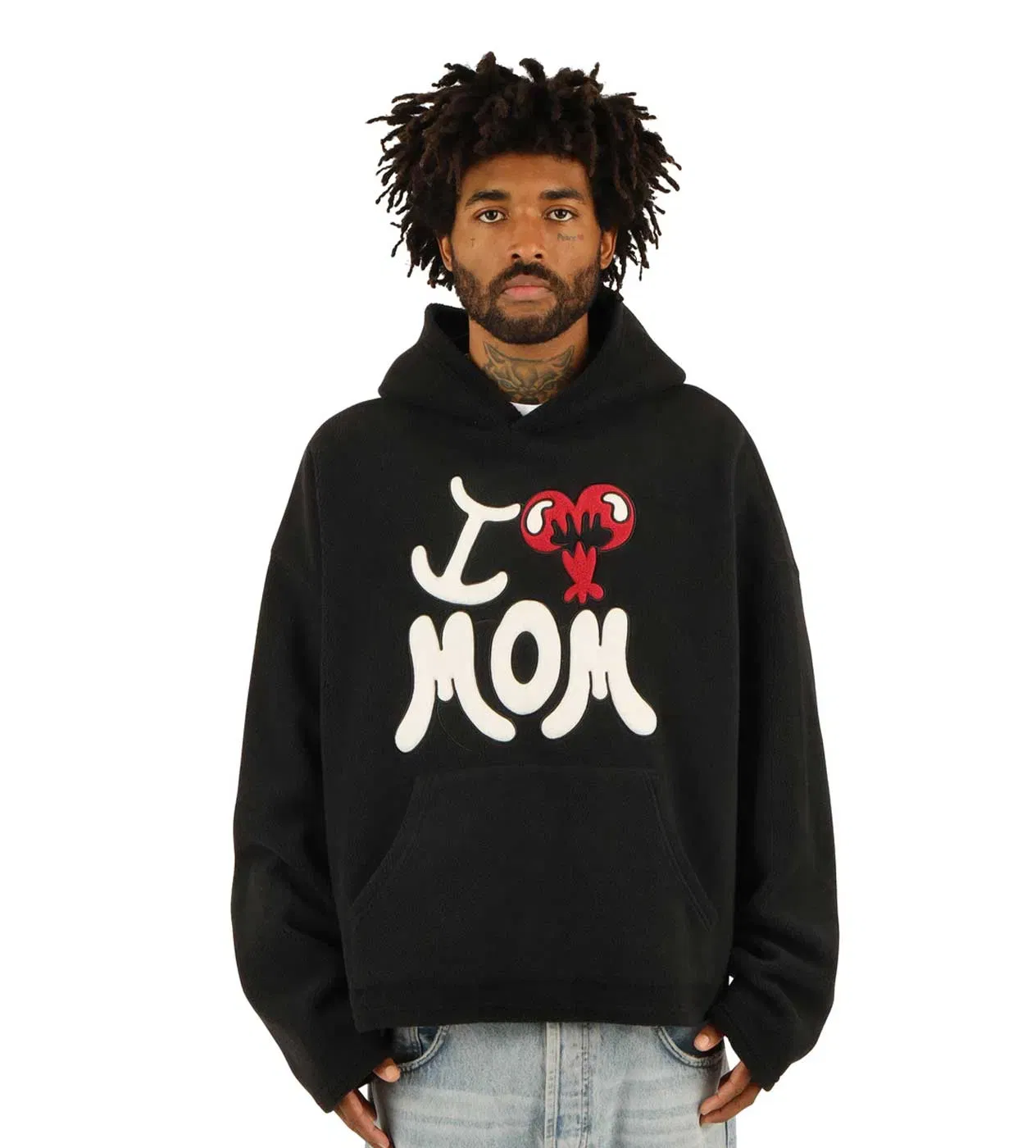 WNTD Apparel WNTD I Love Mom Fleece Hoodie Black