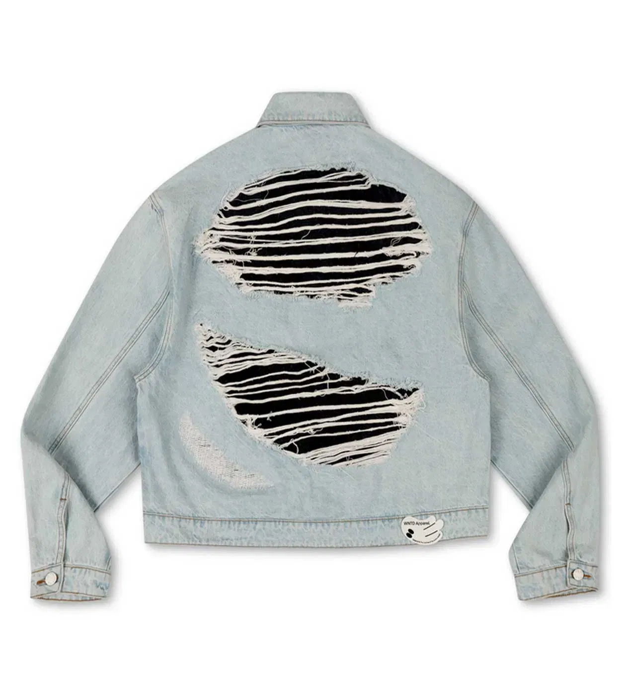 WNTD Apparel WNTD Distressed Double Denim Jacket Blue
