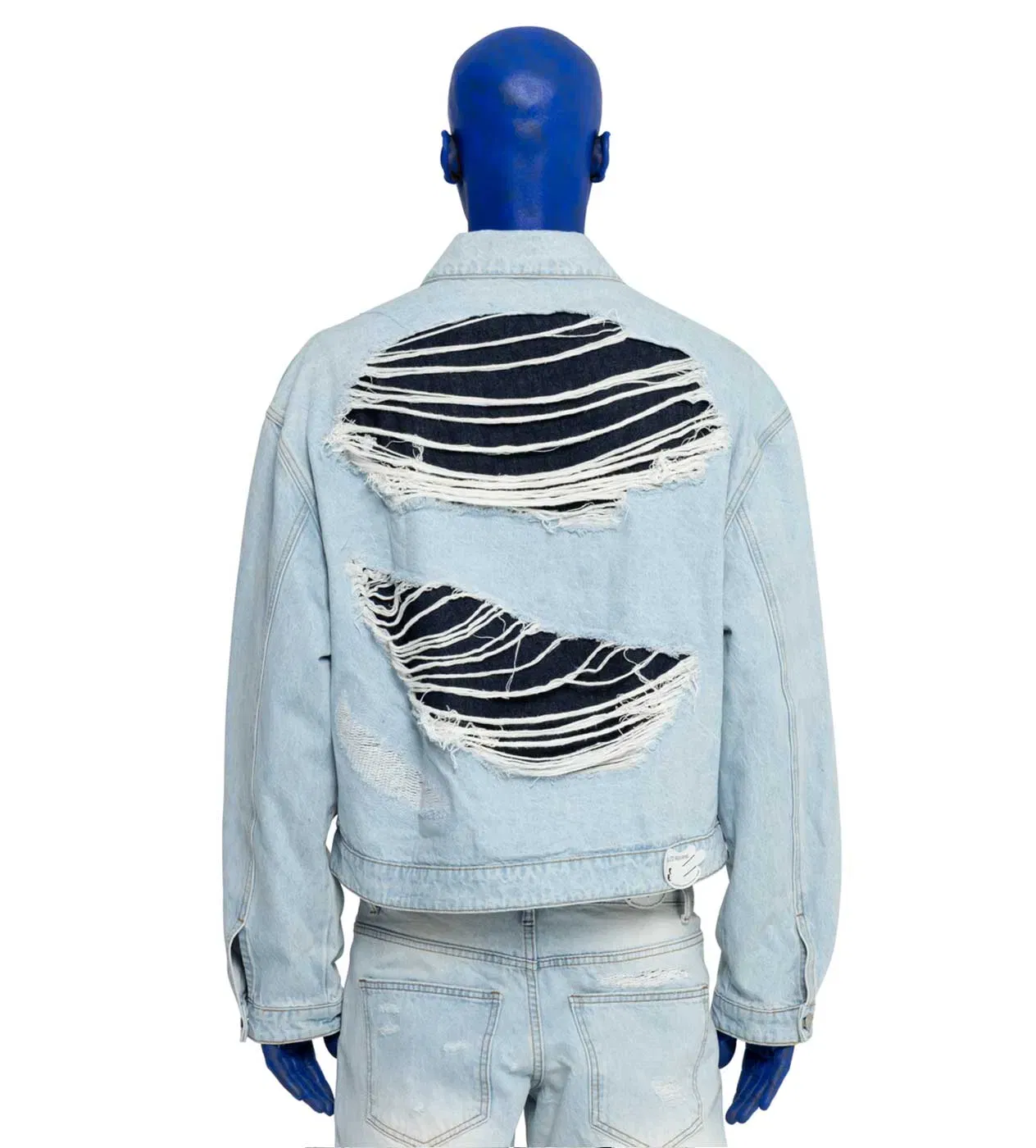 WNTD Apparel WNTD Distressed Double Denim Jacket Blue