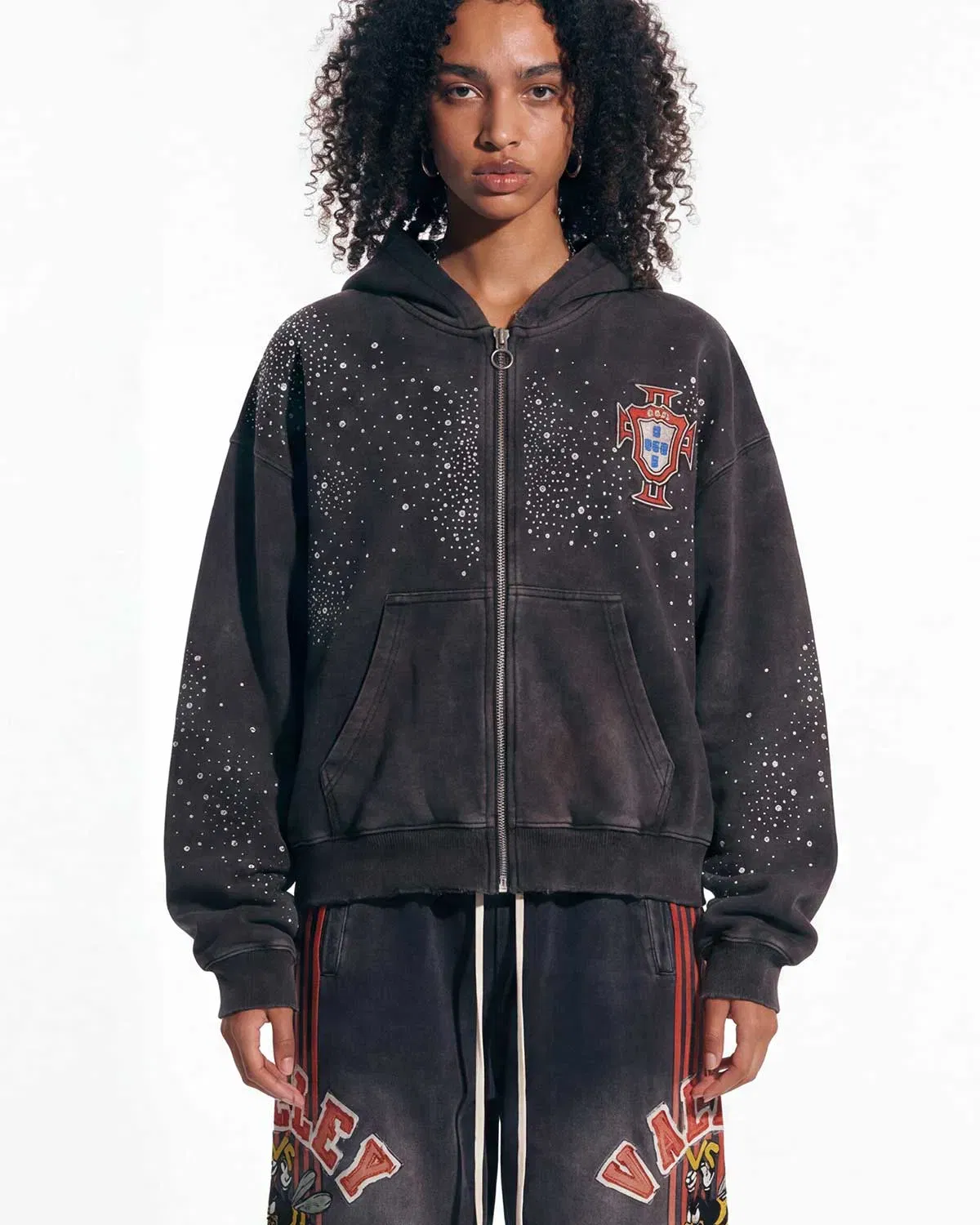 Vale Forever Pluto Cluster Zip Up Hoodie Black