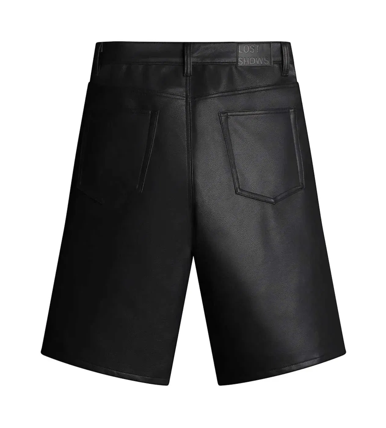 Lost Shdws Leather Shorts Black/Bone