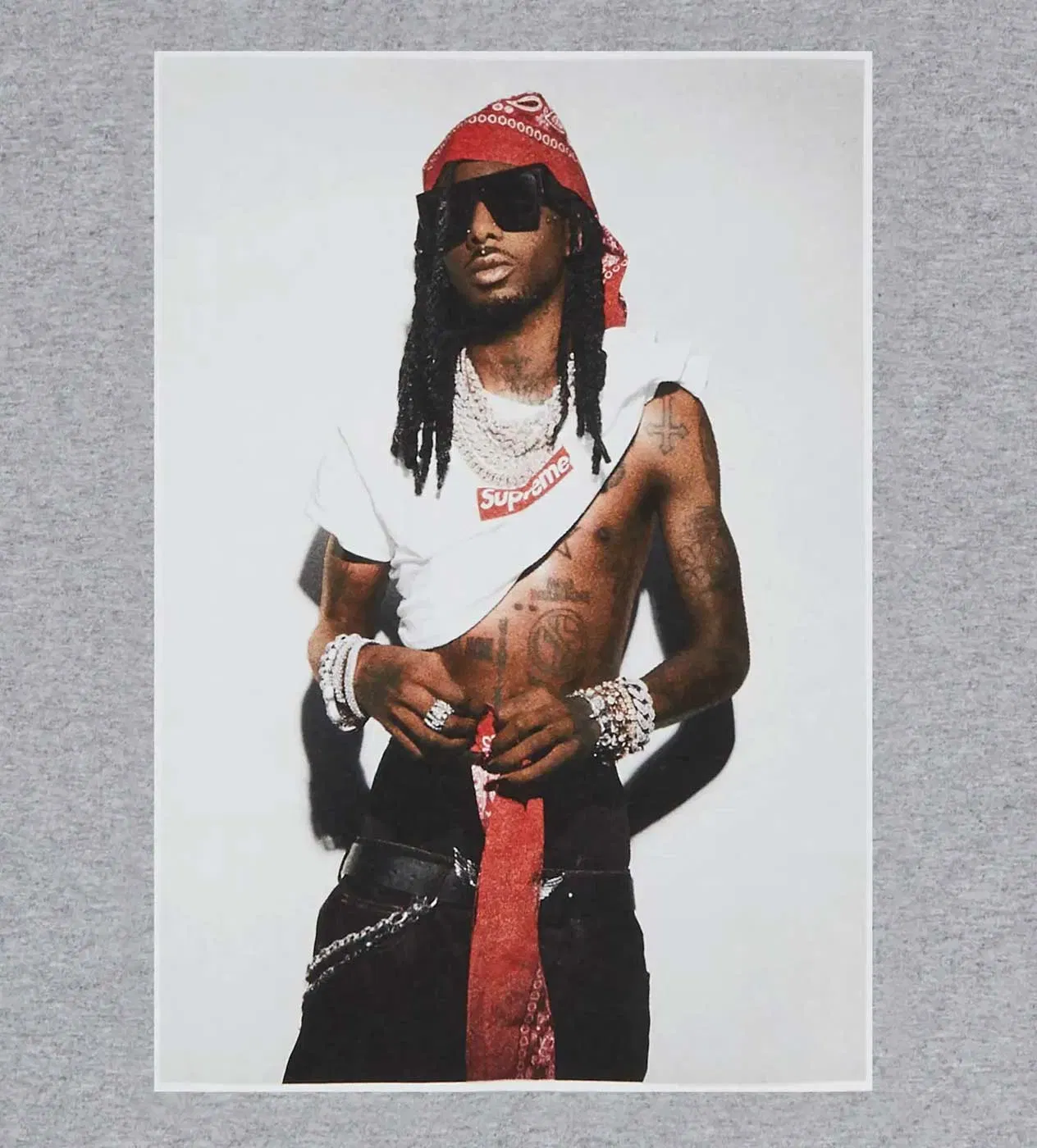 Supreme Playboi Carti Photo Tee Grey