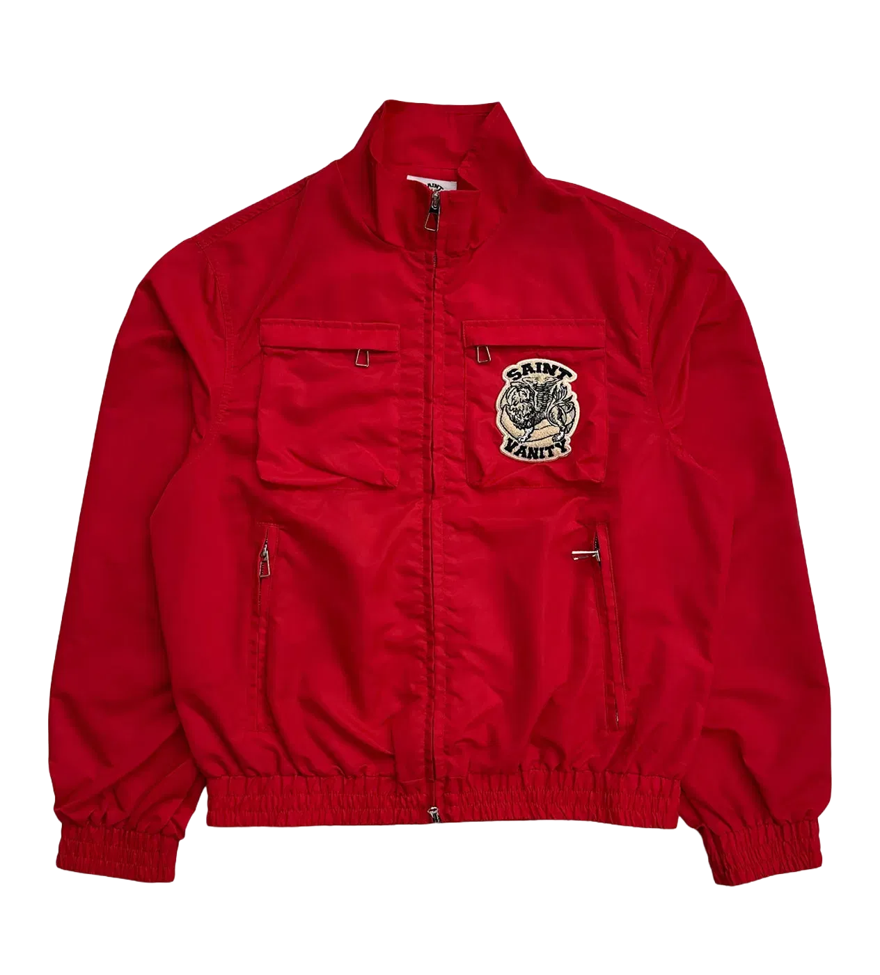 Saint Vanity Nylon Cargo Jacket Red