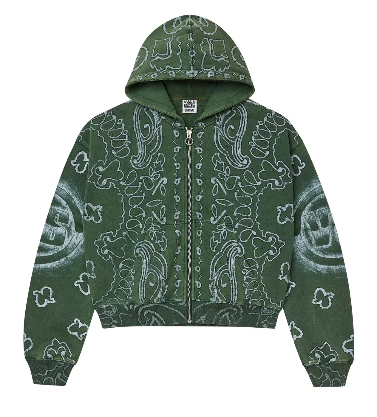 Vale Forever Flag Zip Up Hoodie Green