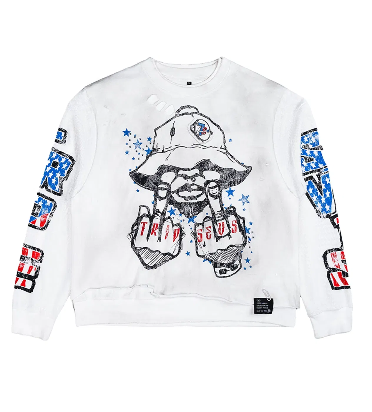 Triple Seven Triple Sevens Trade War L/S Tee White