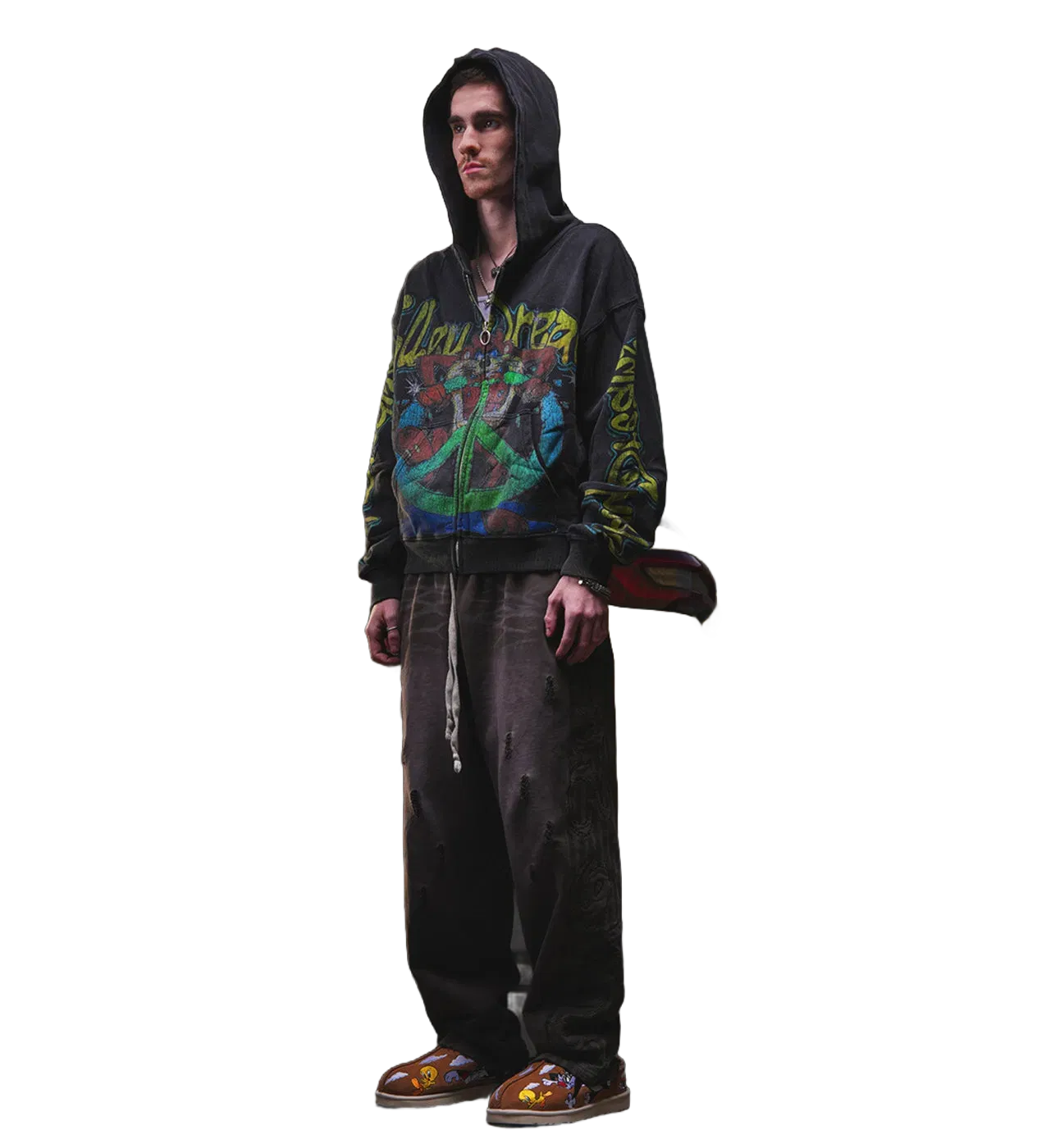 Vale Forever Taz Zip Up Hoodie Black