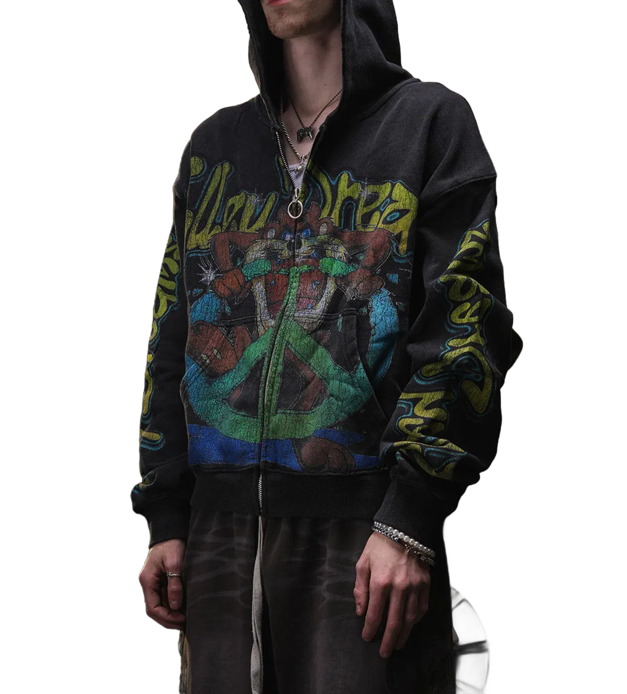 Vale Forever Taz Zip Up Hoodie Black
