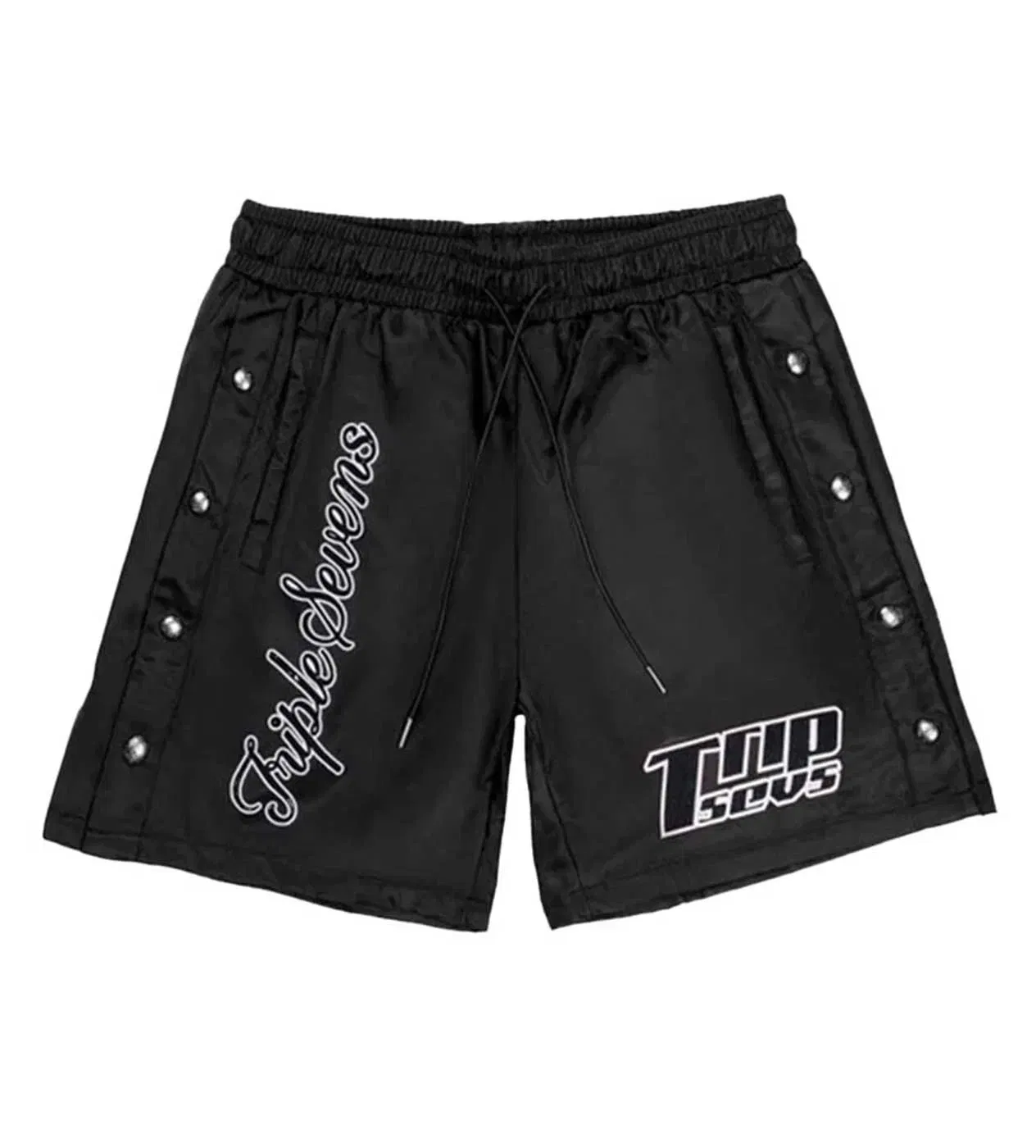 Triple Seven Triple Sevens Nylon Button Shorts Black