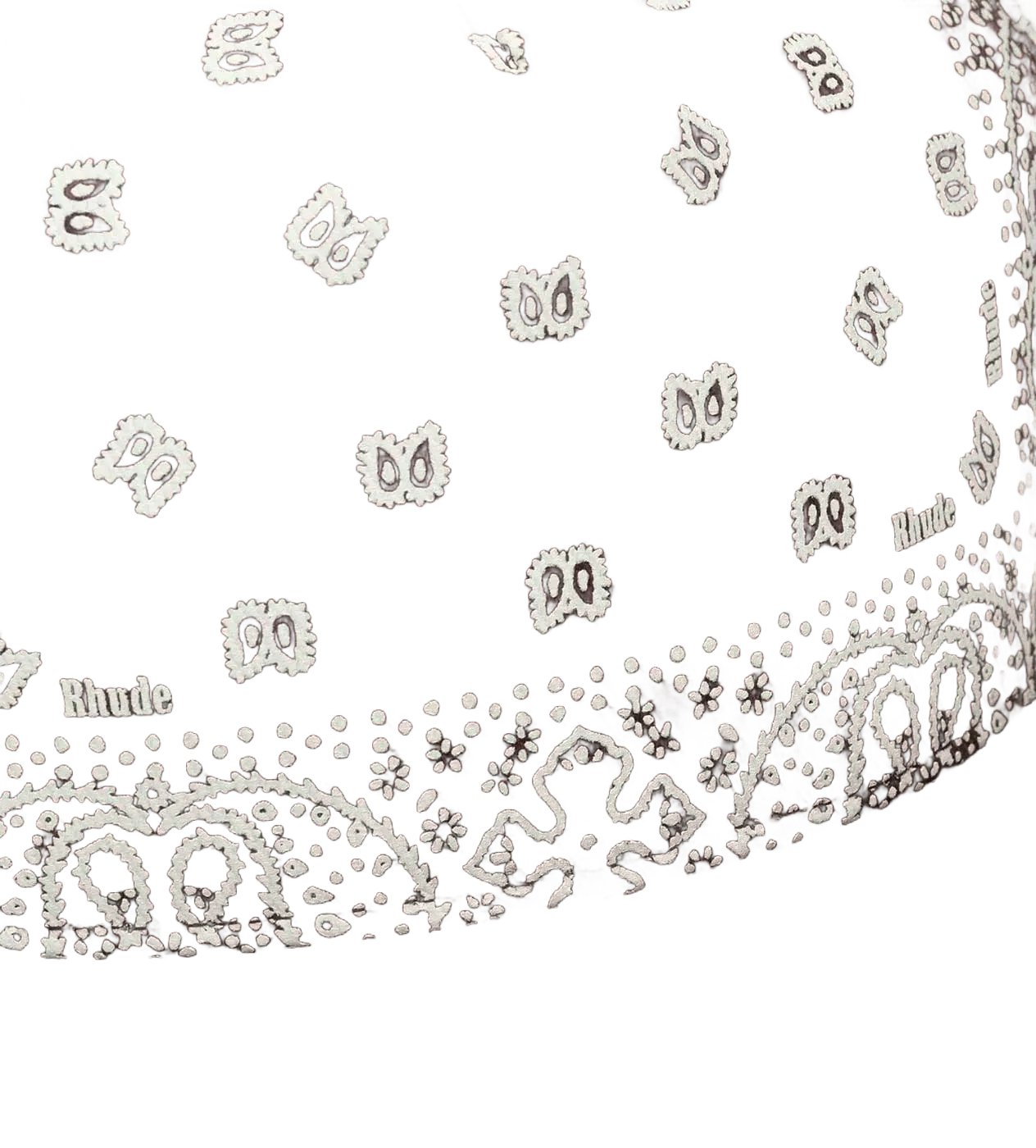 Rhude Bandana Canvas Hat Brown/White