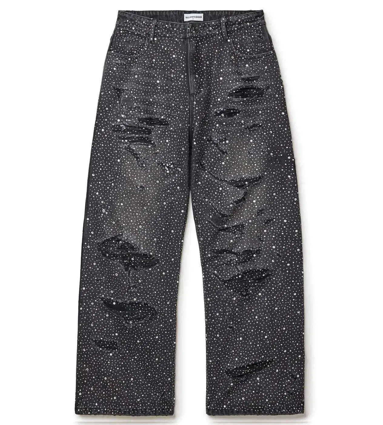 Vale Forever Rain Rhinestone Denim Jeans Black