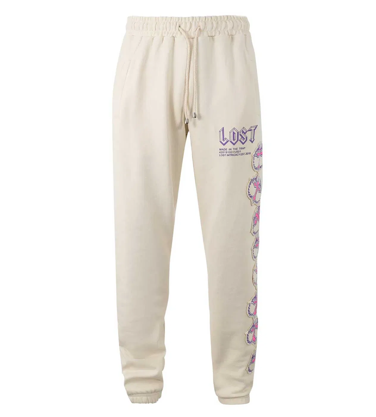 Lost Intricacy Mitt Sweatpants Cream/Pink