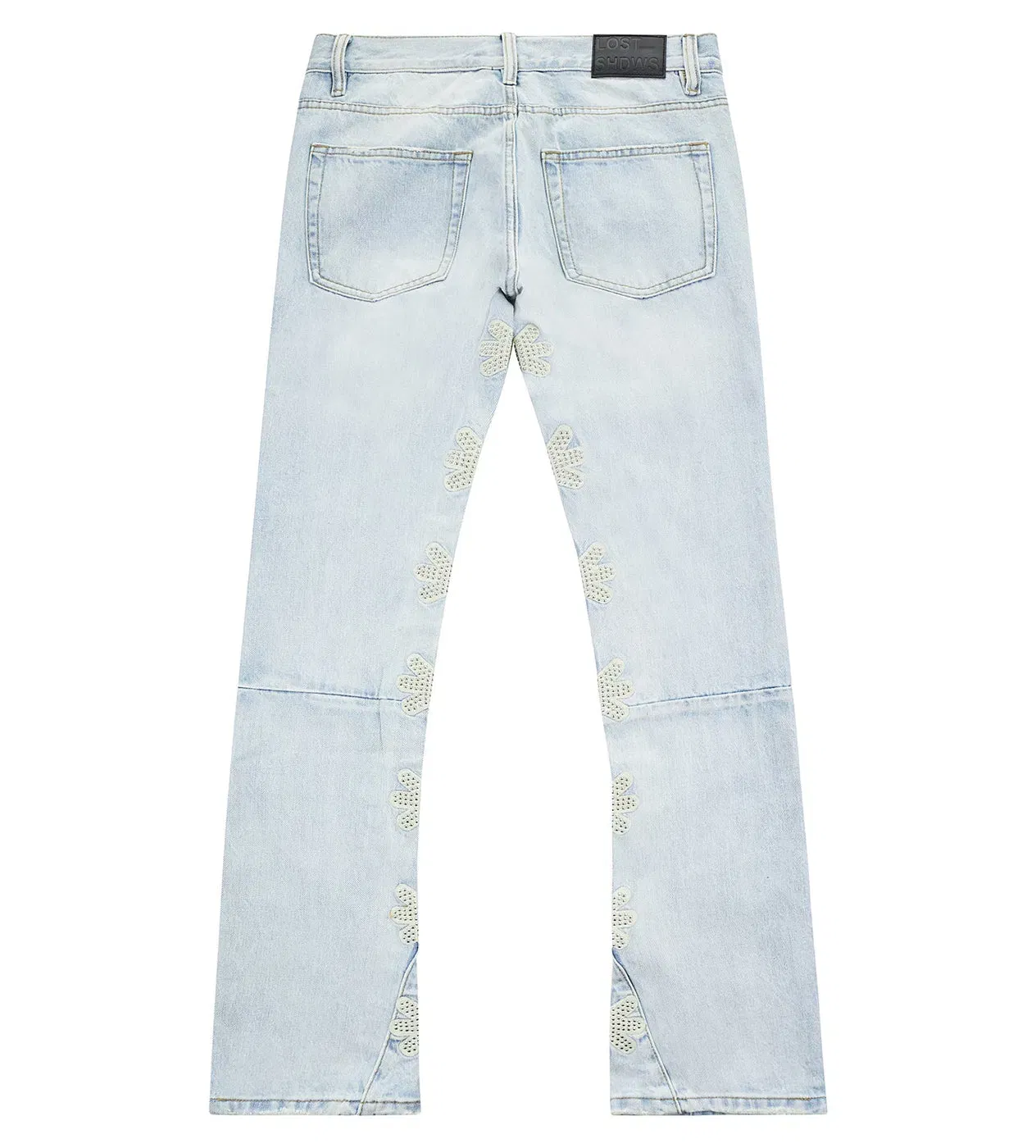 Lost Shdws Studded Denim Pants Blue/Bone