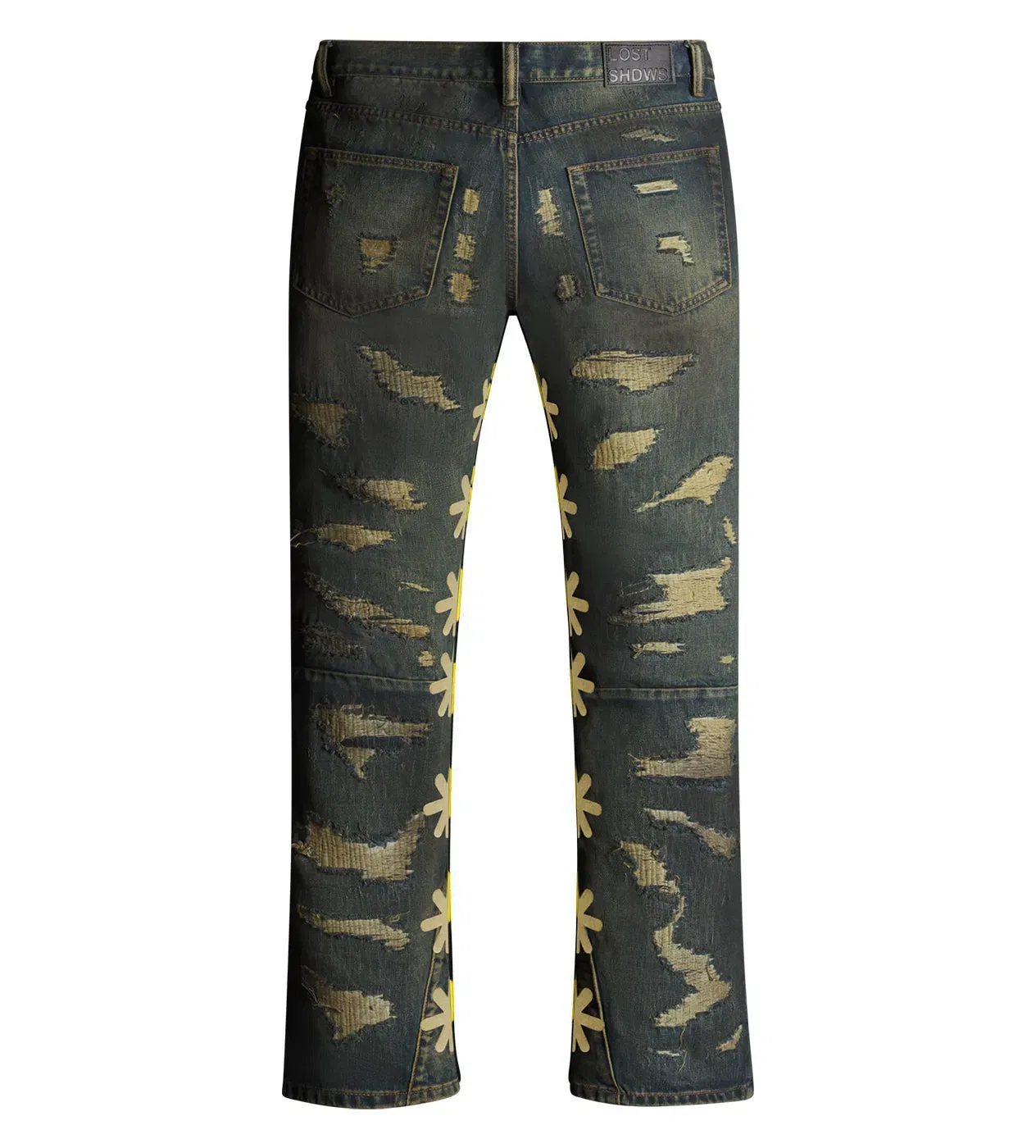Lost Shdws Dstroy Denim Pants Bone
