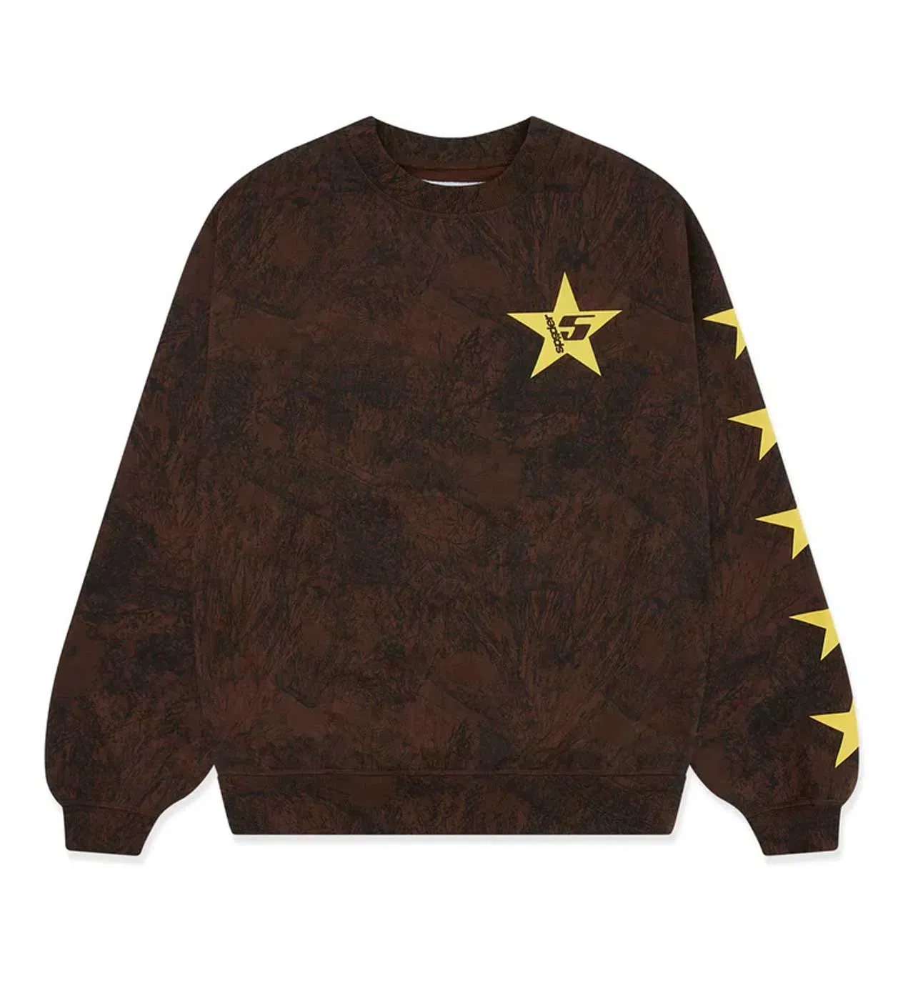Sp5der Worldwide Sp5der 5 Crewneck Sweatshirt Brown
