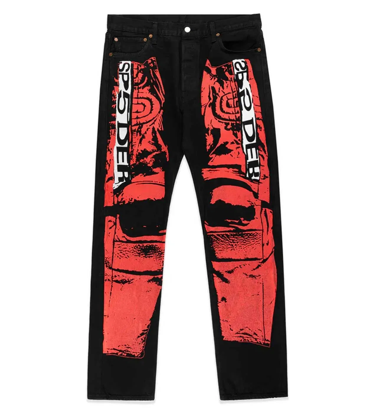 Sp5der Worldwide Sp5der Painted Moto Denim Pant Black/Red