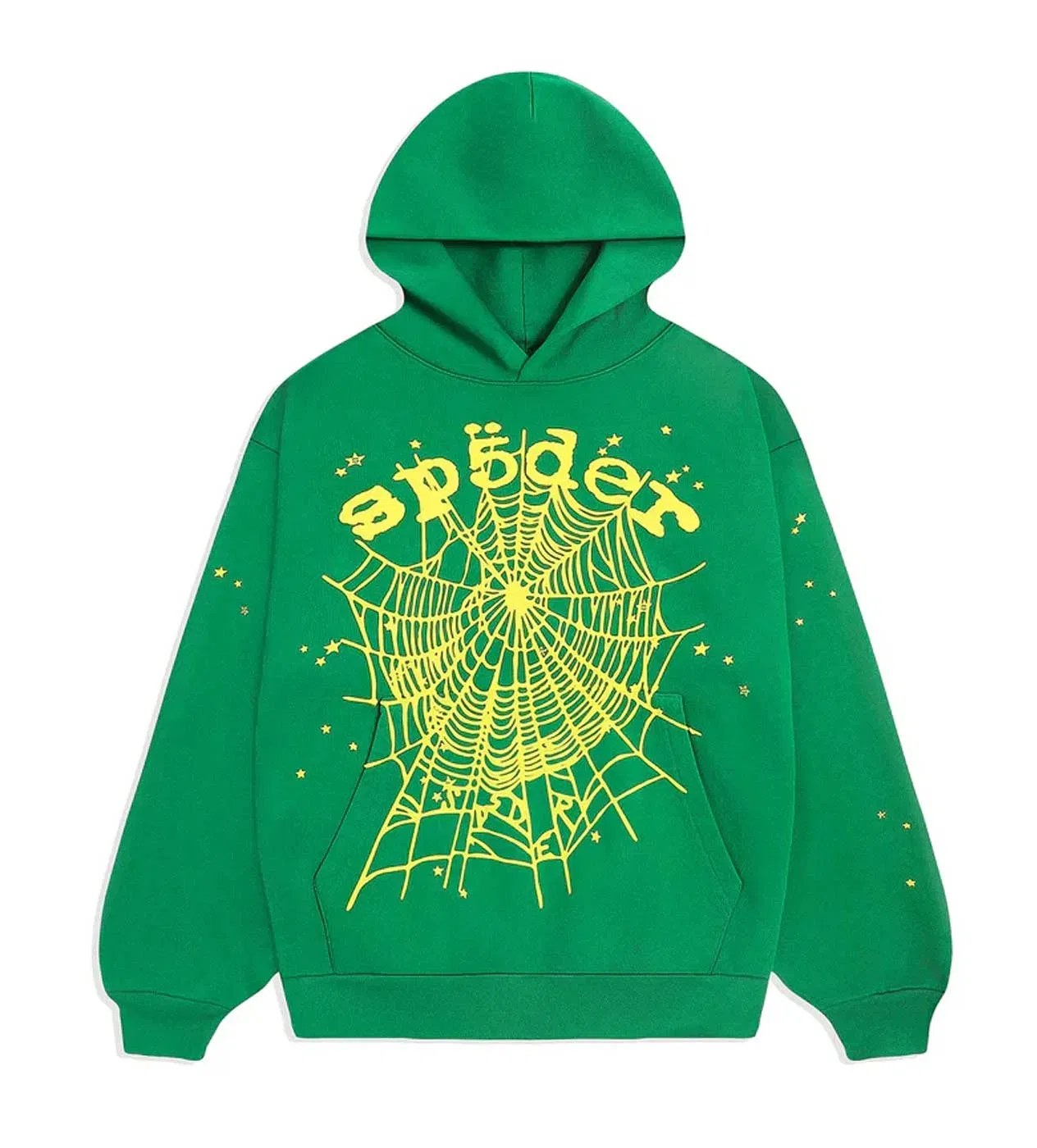 Sp5der Worldwide Sp5der Star OG Web v2 Hoodie Green