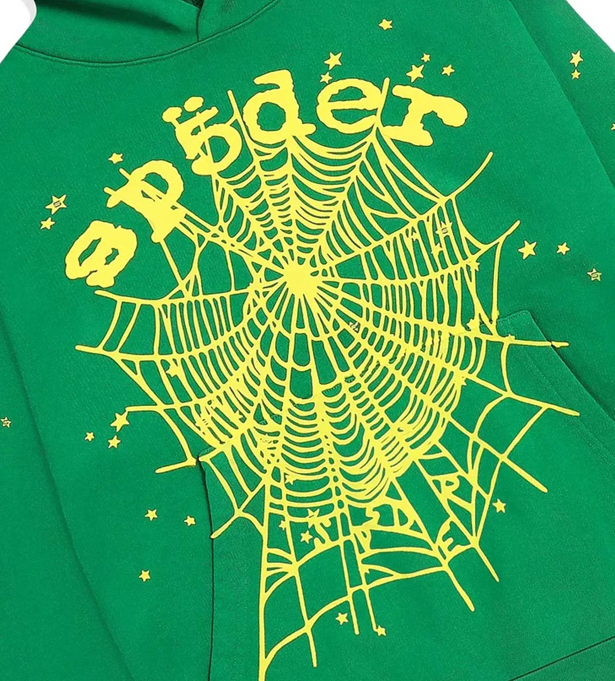 Sp5der Worldwide Sp5der Star OG Web v2 Hoodie Green