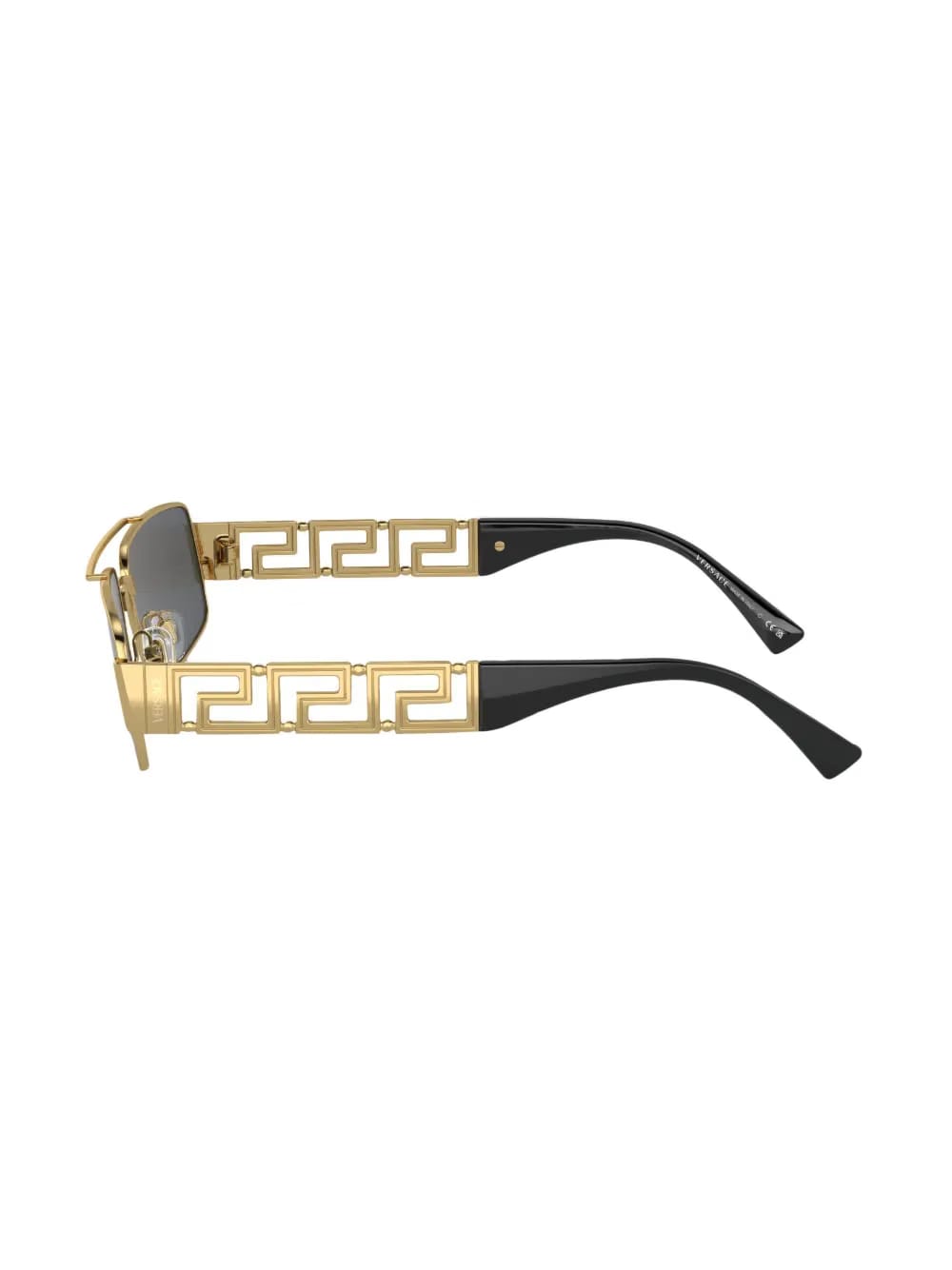 Greca-detail rectangle-frame sunglasses