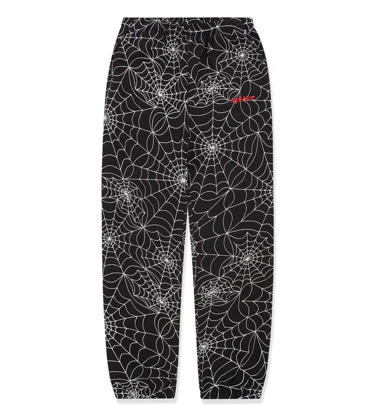 Sp5der Worldwide Sp5der Embroidered AOP Sweatpants Black