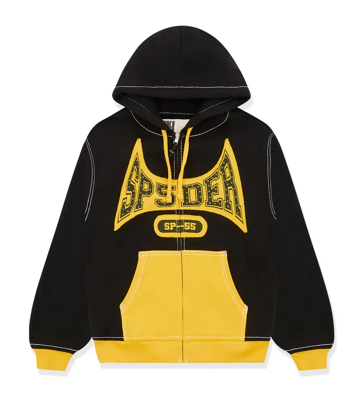 Sp5der Worldwide Sp5der T&F Zip-Up Hoodie Black/Yellow