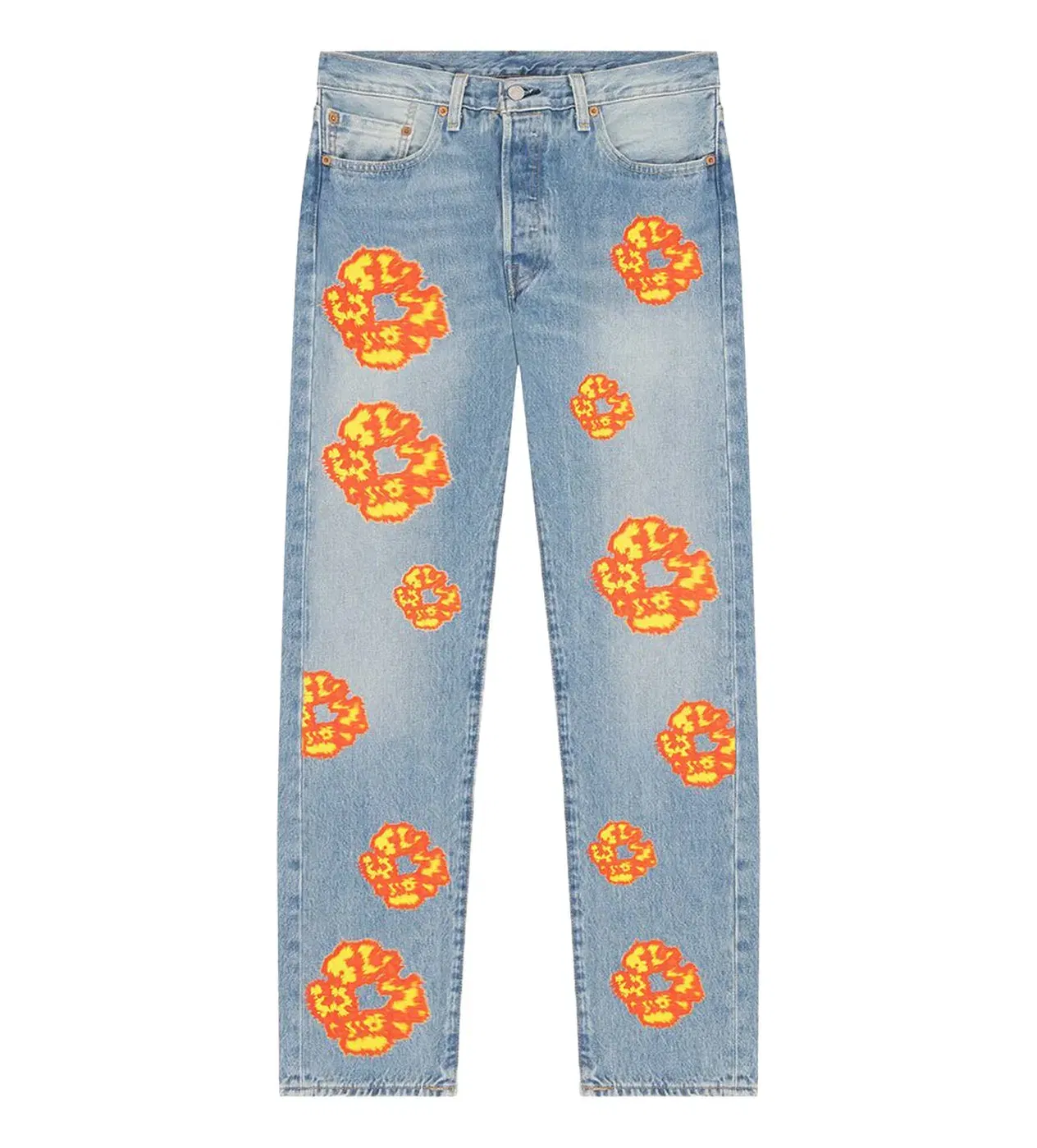 Denim Tears Offset Cotton Wreath Jeans Light Blue Wash