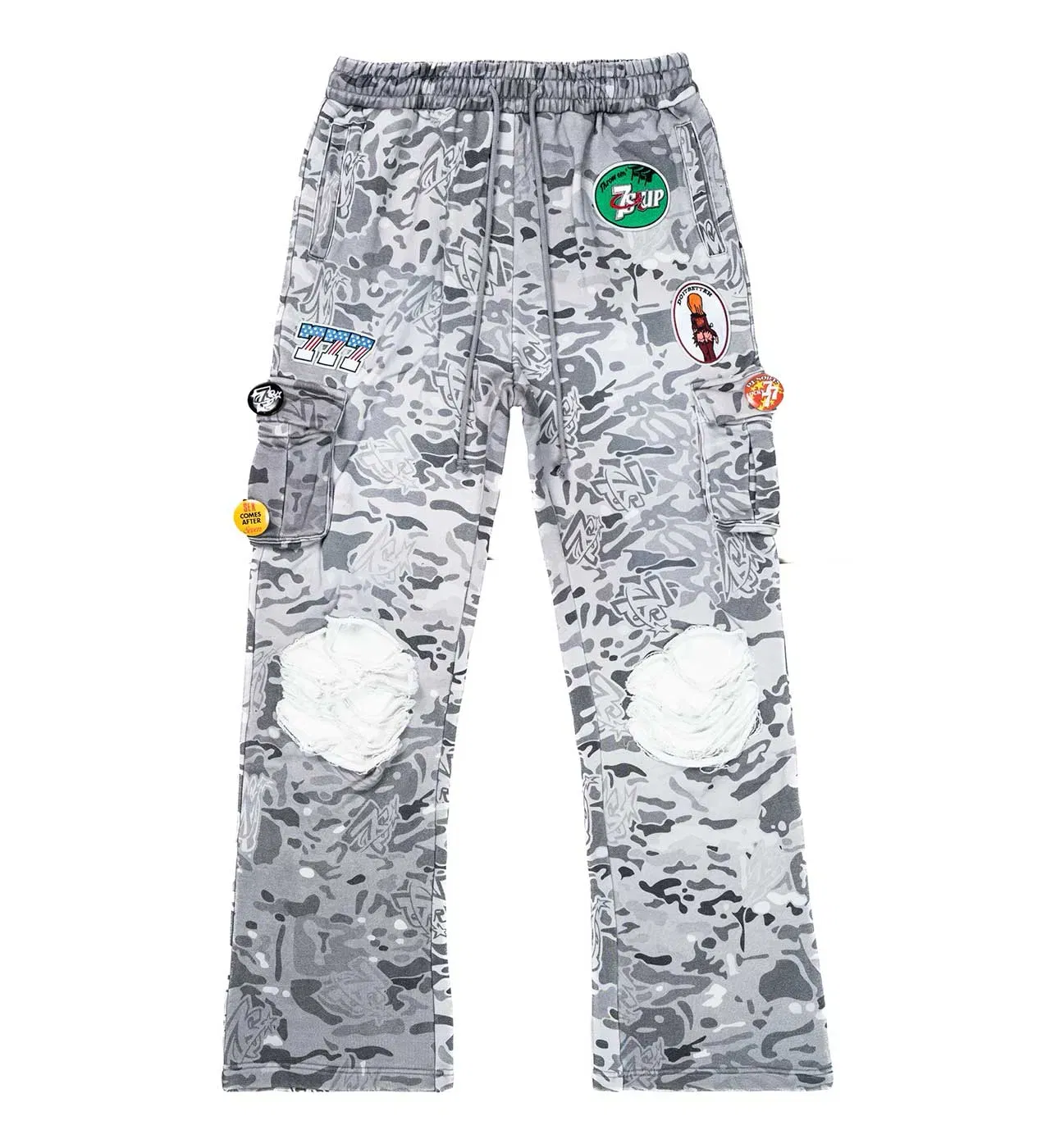 Triple Seven Triple Sevens Camo Sweatpants Grey