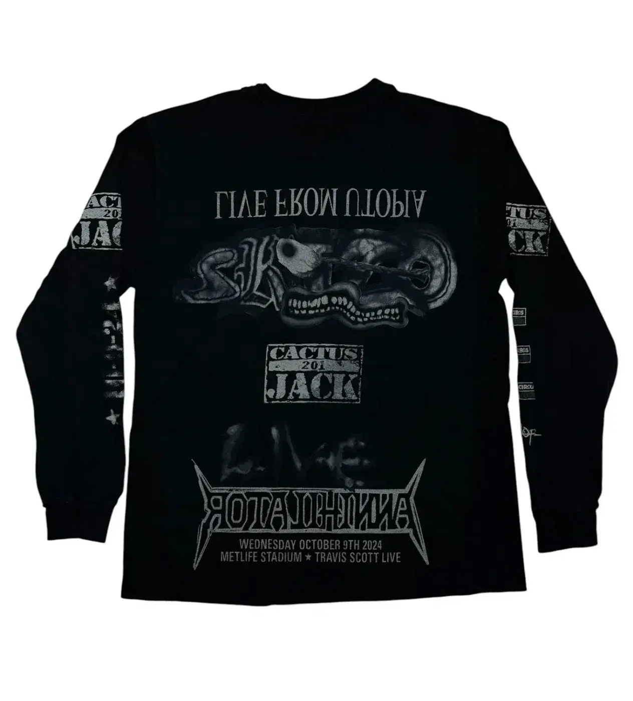 Travis Scott Travis Met Life Heavy L/S Tee Washed Black