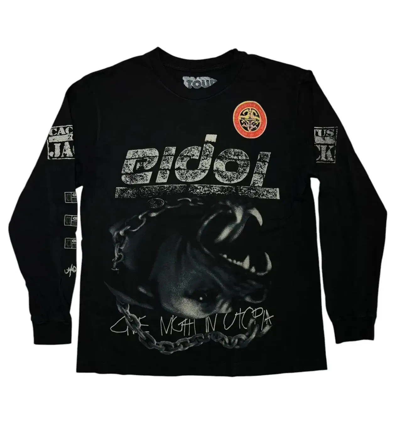 Travis Scott Travis Met Life Heavy L/S Tee Washed Black