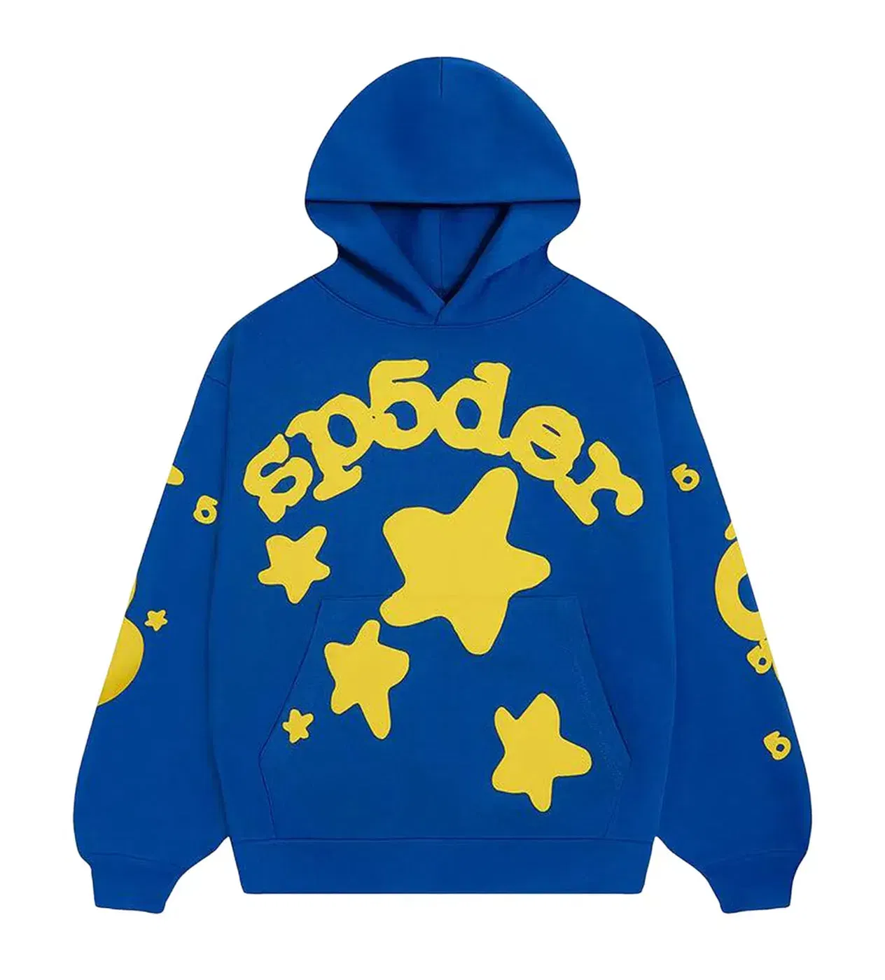 Sp5der Worldwide Sp5der TC5 Beluga Hoodie Blue/Yellow