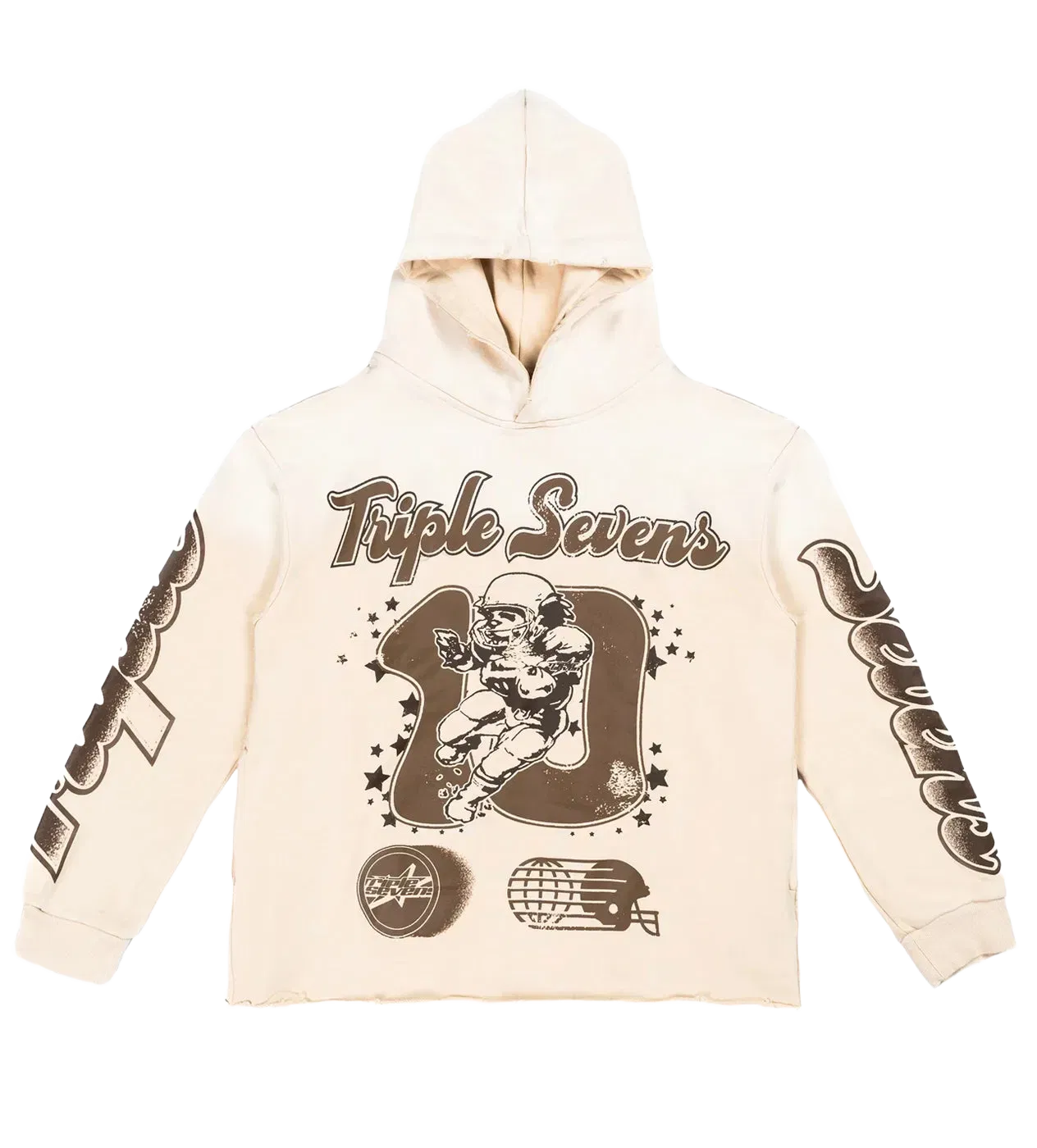 Triple Seven Triple Sevens All Star Hoodie Cream/Brown