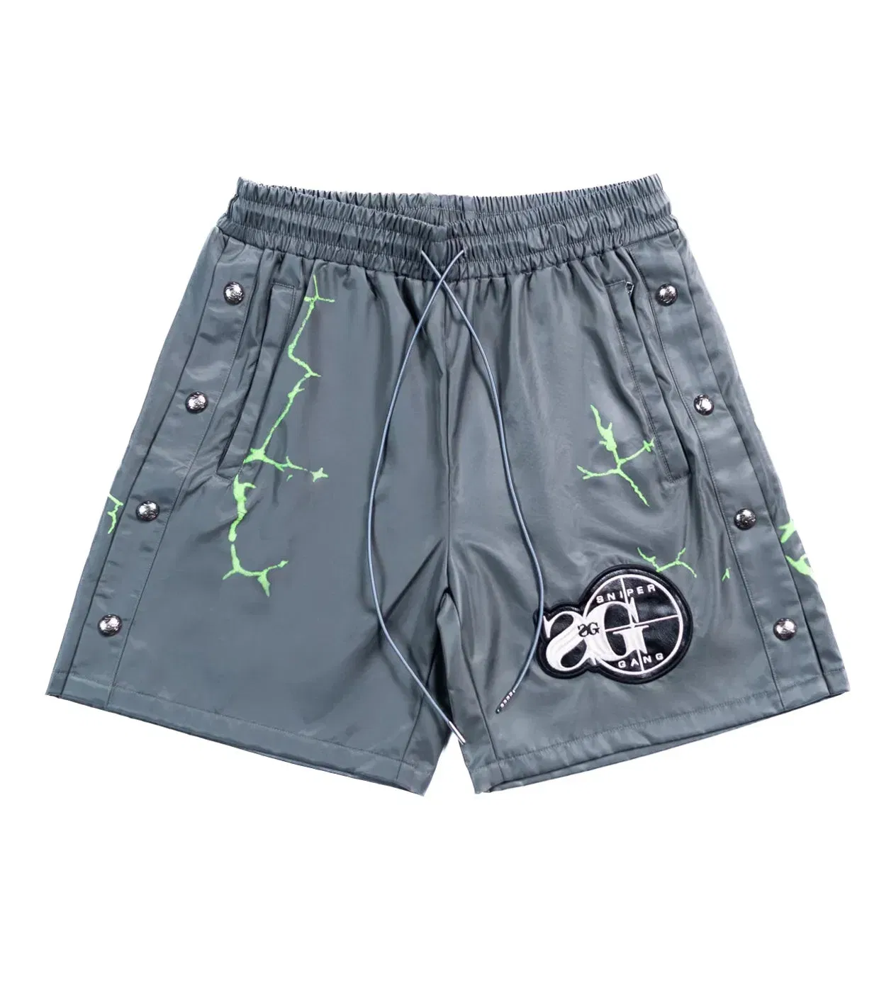 Triple Seven Triple Sevens x Sniper Gang 7Sniper Nylon Shorts Grey