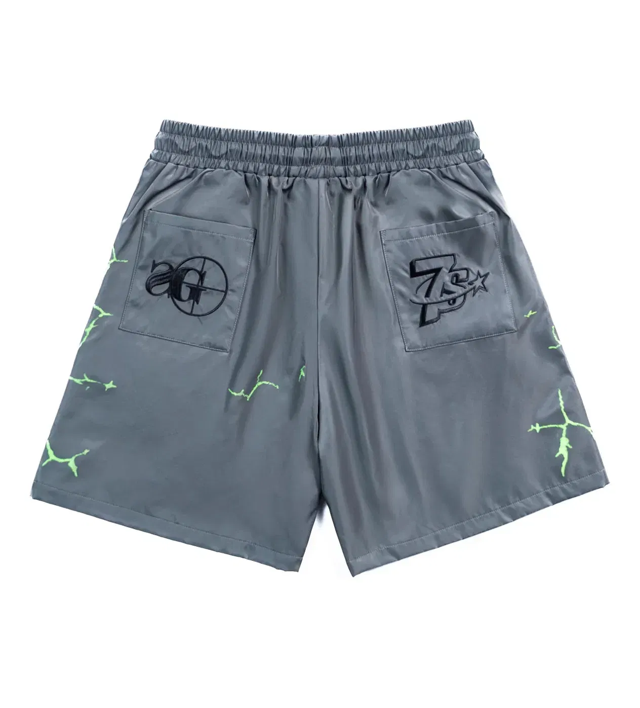 Triple Seven Triple Sevens x Sniper Gang 7Sniper Nylon Shorts Grey