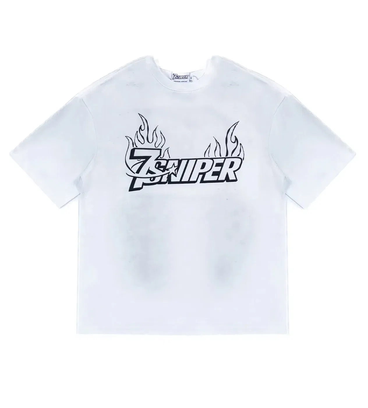 Triple Seven Triple Sevens x Sniper Gang 7Sniper Flame Logo Tee White