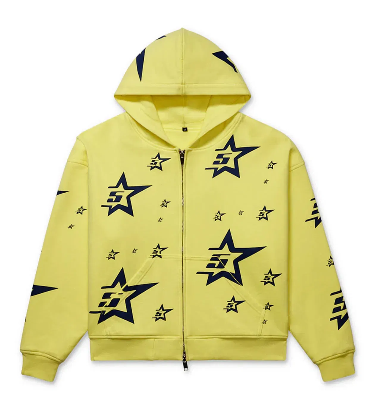 Sp5der Worldwide Sp5der 5star Double Layer Zip-Up Hoodie Yellow