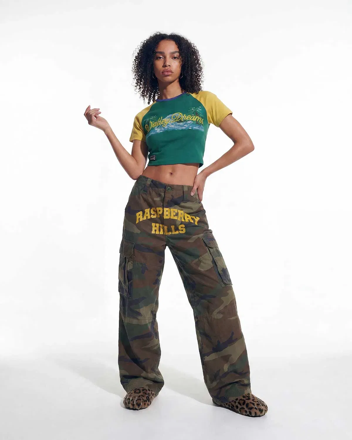 GV Gallery Camo Cargo Pants Green