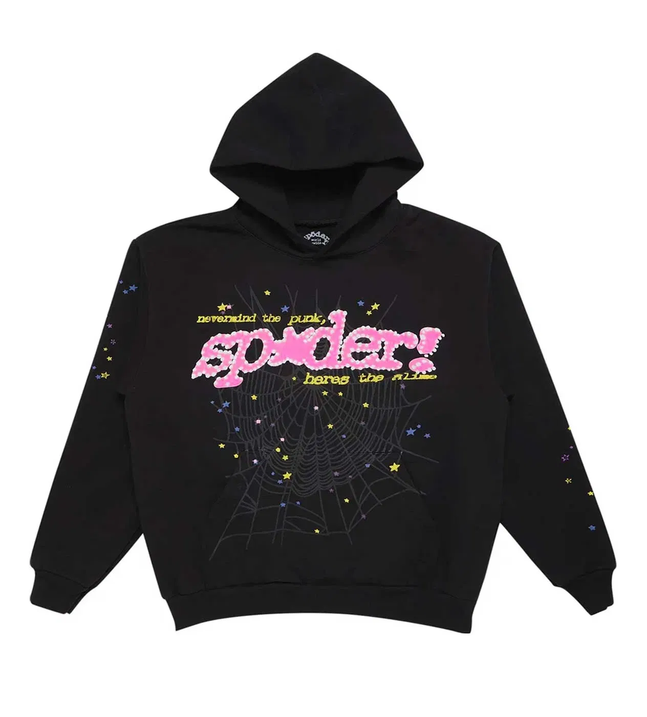 Sp5der Worldwide Sp5der P*nk Hoodie V2 Black