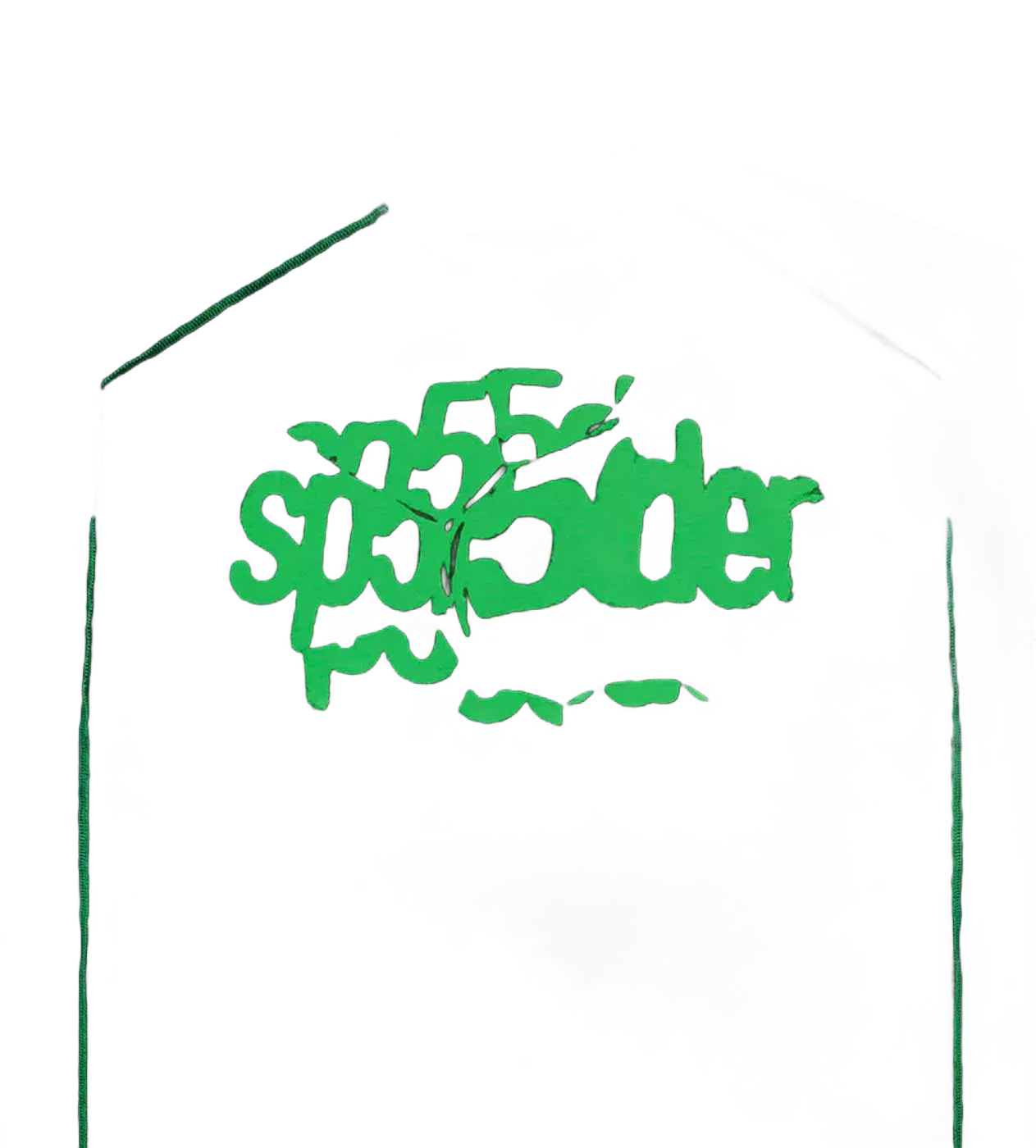 Sp5der Worldwide Sp5der Contrast Stitch Slub Tee Black/Green